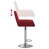 vidaXL Taburetes de cocina 2 unidades tela rojo tinto