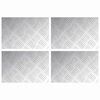 vidaXL Pelda&ntilde;o 4 uds. 30 x 20 cm Plateado Aluminio Rectangular