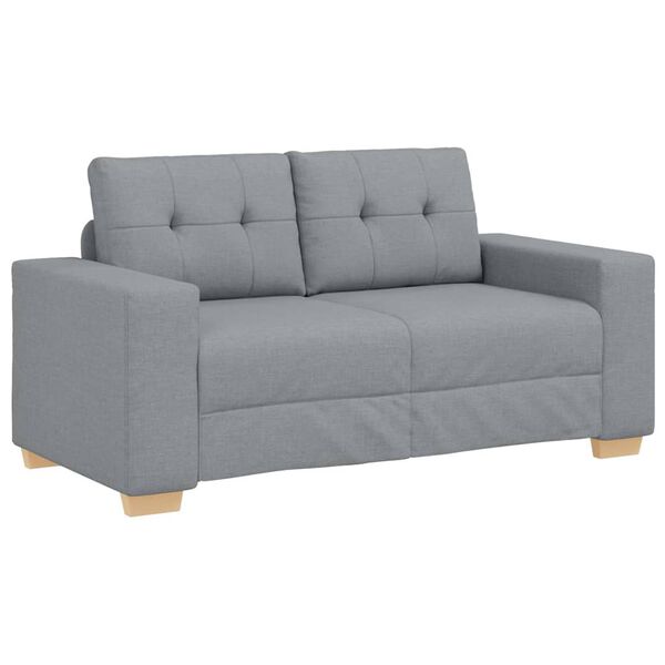 vidaXL Sof&aacute; Loveseat gris claro 160x77x82 cm de tela