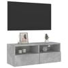 vidaXL Mueble de pared TV madera ingenier&iacute;a gris hormig&oacute;n 80x30x30 cm