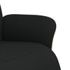 vidaXL Sill&oacute;n reclinable con reposapi&eacute;s tela negra