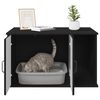 vidaXL Casa para Gatos Negro 85 x 55 x 50 cm Madera de ingenier&iacute;a