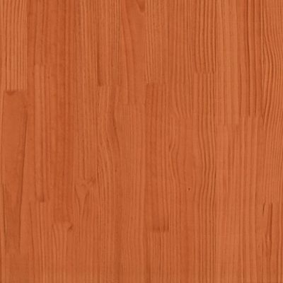 vidaXL Leñero de madera maciza pino marrón cera 108x64,5x110 cm