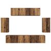 vidaXL Conjunto de mueble de TV Montaje en la pared 6 pcs Madera Vieja