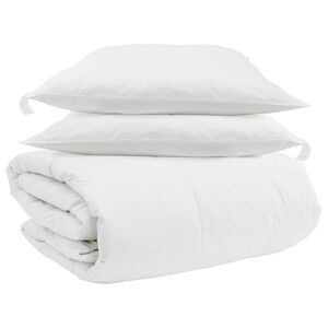 vidaXL Juego de Edred&oacute;n con almohada 3 uds. Pluma de pato