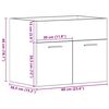 vidaXL Mueble de ba&ntilde;o para lavabo de madera antigua 60x38,5x46 cm