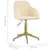 vidaXL Sillas de comedor giratorias 6 unidades terciopelo crema