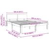 vidaXL Estructura de cama con cabecera Marr&oacute;n cera 120 x 190 cm