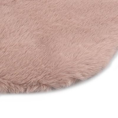 vidaXL Alfombra de pelo sintético de conejo rosa envejecido 65x95 cm