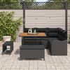 vidaXL Conjunto de sof&aacute;s de jard&iacute;n 8 pcs Negro rat&aacute;n sint&eacute;tico