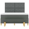 vidaXL Cama tipo Box Spring con colch&oacute;n Gris oscuro 140 x 200 cm tela