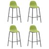 vidaXL Juego de mesa alta y taburetes 5 piezas tela verde