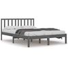 vidaXL Estructura de cama sin colch&oacute;n madera de pino gris 180x200 cm
