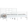 vidaXL Estructura de cama sin colch&oacute;n madera maciza blanco 180x200 cm