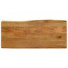 vidaXL Tablero de mesa borde natural madera maciza mango 100x40x2,5 cm