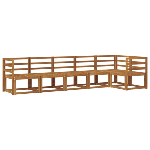 vidaXL Conjunto de sof&aacute;s de exterior 6 pcs Natural