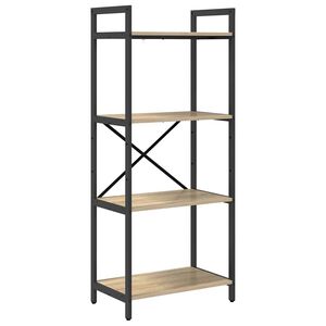 vidaXL Estante de libros 4 niveles 56 x 34 x 133,5 cm Roble Sonoma