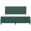 vidaXL Cama Box Spring LED Verde oscuro 200 x 200 cm Terciopelo