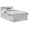 vidaXL Estructura de cama con cabecera Gris Concreto 120 x 190 cm