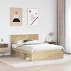 vidaXL Estructura de cama Sonoma 140 x 190 cm Madera de pino macizo