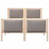 vidaXL Estructura de cama con cabecera Marrón y taupe 120 x 190 cm