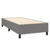 vidaXL Cama box spring colch&oacute;n y luces LED tela gris oscuro 80x200 cm
