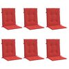 vidaXL Coj&iacute;n silla jard&iacute;n respaldo bajo 6 uds tela Oxford rojo