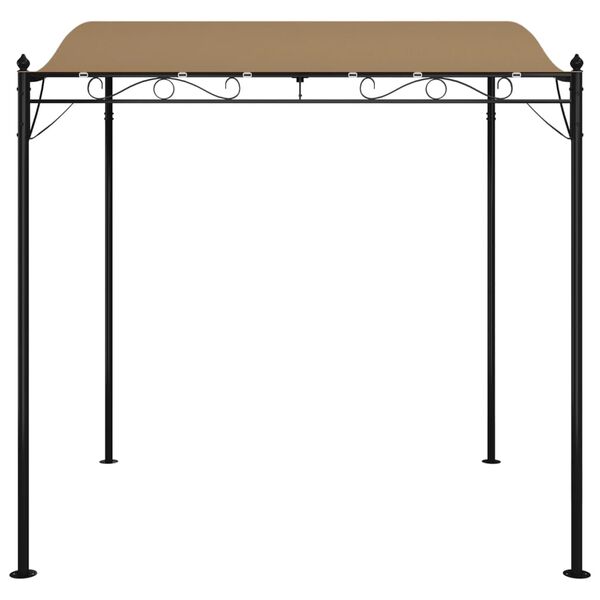 vidaXL Toldo acero y tela gris taupe 2x2,3 m 180 g/m&sup2;