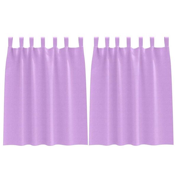 vidaXL Cortinas Opacas con Anillas 2 pcs Morado 140 x 140 cm Poli&eacute;ster