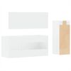 vidaXL Juego de muebles de ba&ntilde;o 3 pzas madera contrachapada blanco