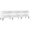vidaXL Mueble de TV madera contrachapada blanco 150x30x44,5 cm