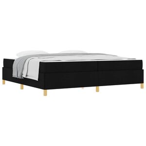 vidaXL Estructura de cama con colch&oacute;n Negro 200 x 200 cm tela