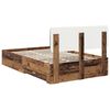 vidaXL Estructura de cama con cabecera Madera vieja 120 x 190 cm