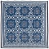 Esschert Design Alfombra de exterior 151,5 cm blanco y azul OC23