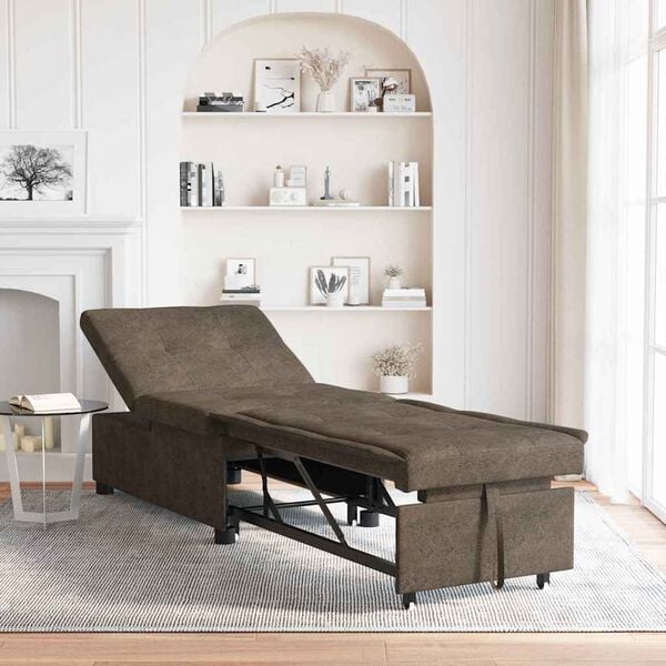 vidaXL Sof&aacute; cama Gris oscuro 194 x 67 x 82 cm Tela Huahua