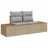 vidaXL Sof&aacute; de jard&iacute;n Beige 184 x 62 x 85cm rat&aacute;n sint&eacute;tico