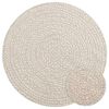 vidaXL Alfombra ZIZUR aspecto yute interior/exterior crema &Oslash; 90 cm