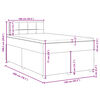 vidaXL Cama box spring con colch&oacute;n tela gris claro 120x200 cm