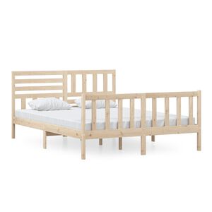 vidaXL Estructura de cama de madera maciza 150x200 cm
