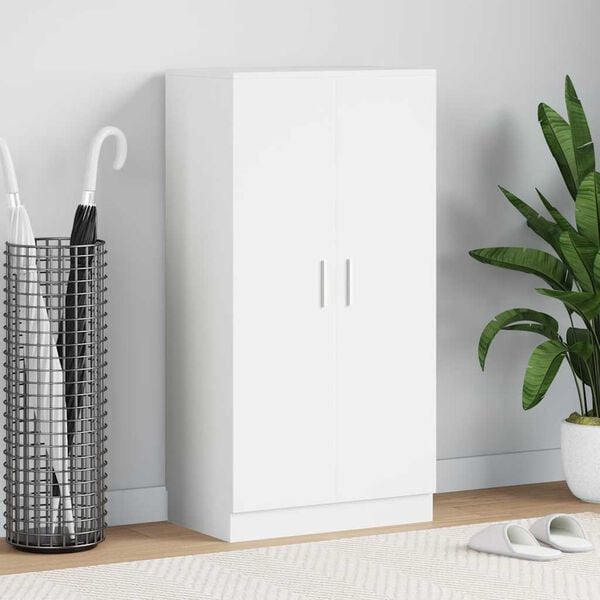 vidaXL Mueble zapatero con 7 estantes blanco