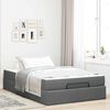 vidaXL Estructura de cama con colch&oacute;n 2 pcs Gris Tenue tela