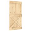 vidaXL Puerta corredera con herrajes madera maciza de pino 100x210 cm