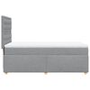 vidaXL Cama box spring con colch&oacute;n tela gris claro 90x200 cm
