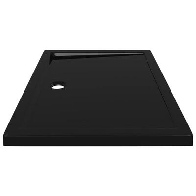 vidaXL Plato de ducha rectangular ABS negro 70x100 cm