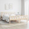 vidaXL Estructura de cama doble pequeña sin colchón madera maciza