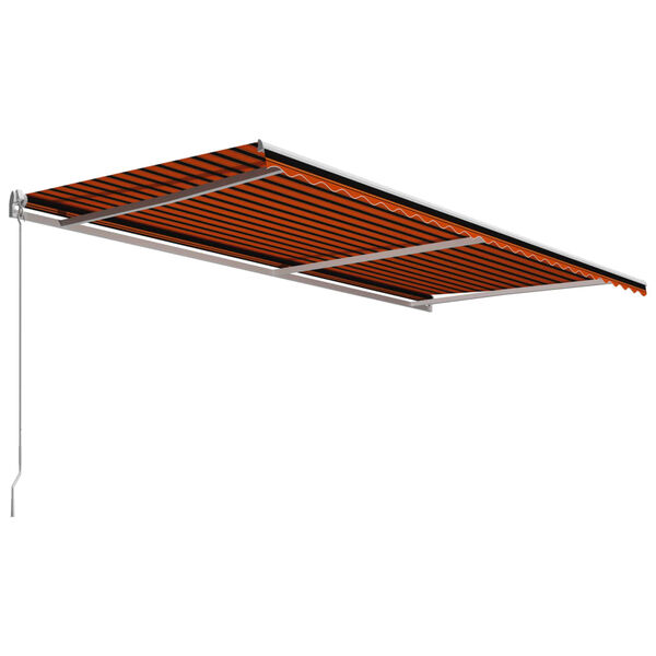 vidaXL Toldo manual retr&aacute;ctil naranja y marr&oacute;n 600x300 cm