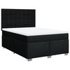 vidaXL Cama box spring con colch&oacute;n tela negro 140x200 cm
