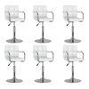 vidaXL Sillas de comedor giratorias 6 unidades cuero sint&eacute;tico blanco