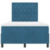 vidaXL Cama tipo Box Spring con colch&oacute;n Azul Oscuro 120 x 200 cm tela