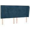 vidaXL Cabecero con orejas de terciopelo azul oscuro 203x23x118/128 cm